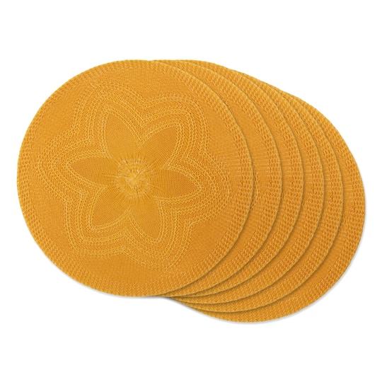 DII® Woven Round Placemats, 6ct. in Honey Gold | 15" x 15" | Michaels®